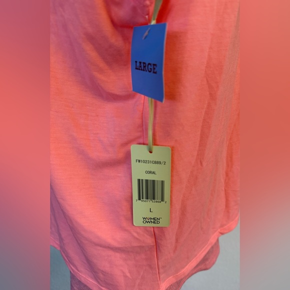 Tangerine Women's Coral Active Layered Tank Top Shirt Size Large - Picture 4 of 8
